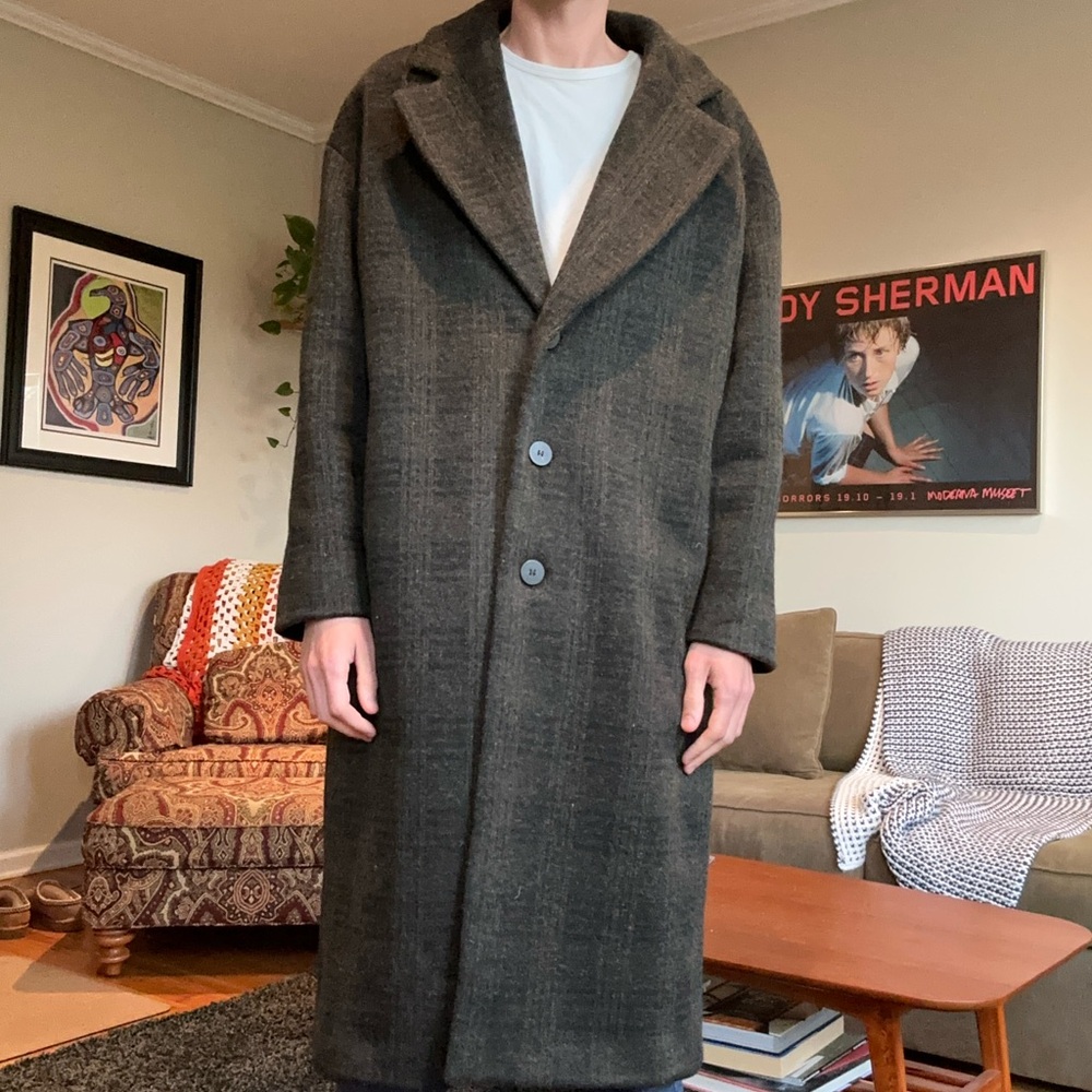 Zara Coat Wool Blend Size Small